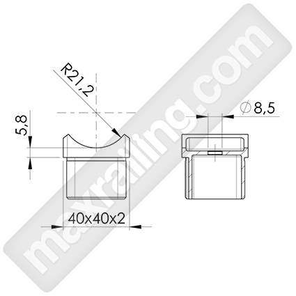 Връзка между тръба и профил